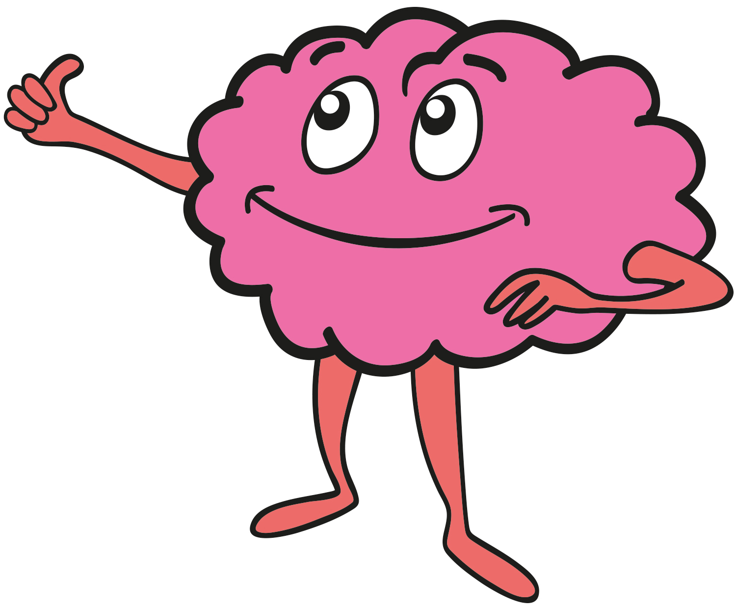 A friendly illustrated brain character giving a thumbs up, symbolising clear legal advice and trusted service from Brains Solicitors.